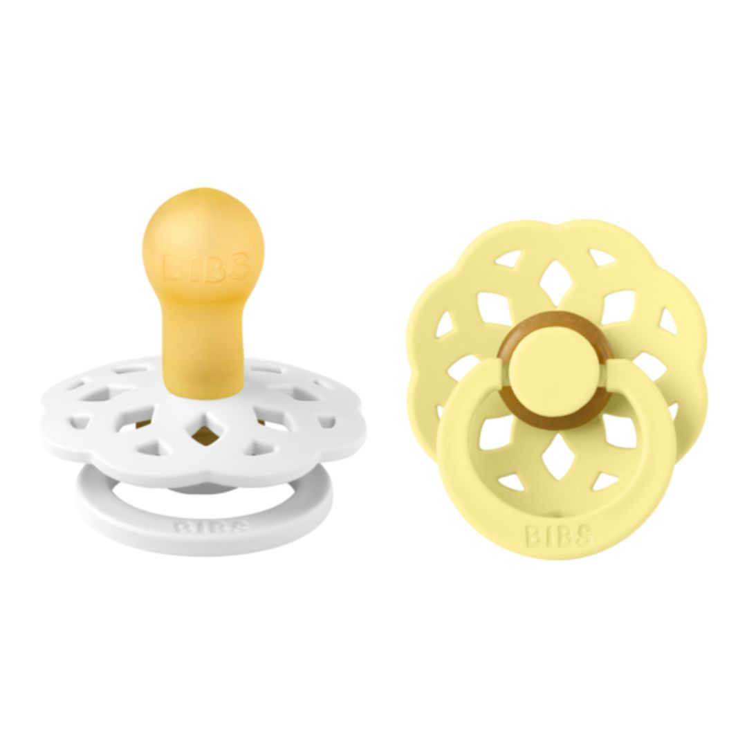 BIBS pöytäliina Boheme 2-pack 0-6m White/Sunshine (valkoinen/auringonpaiste)