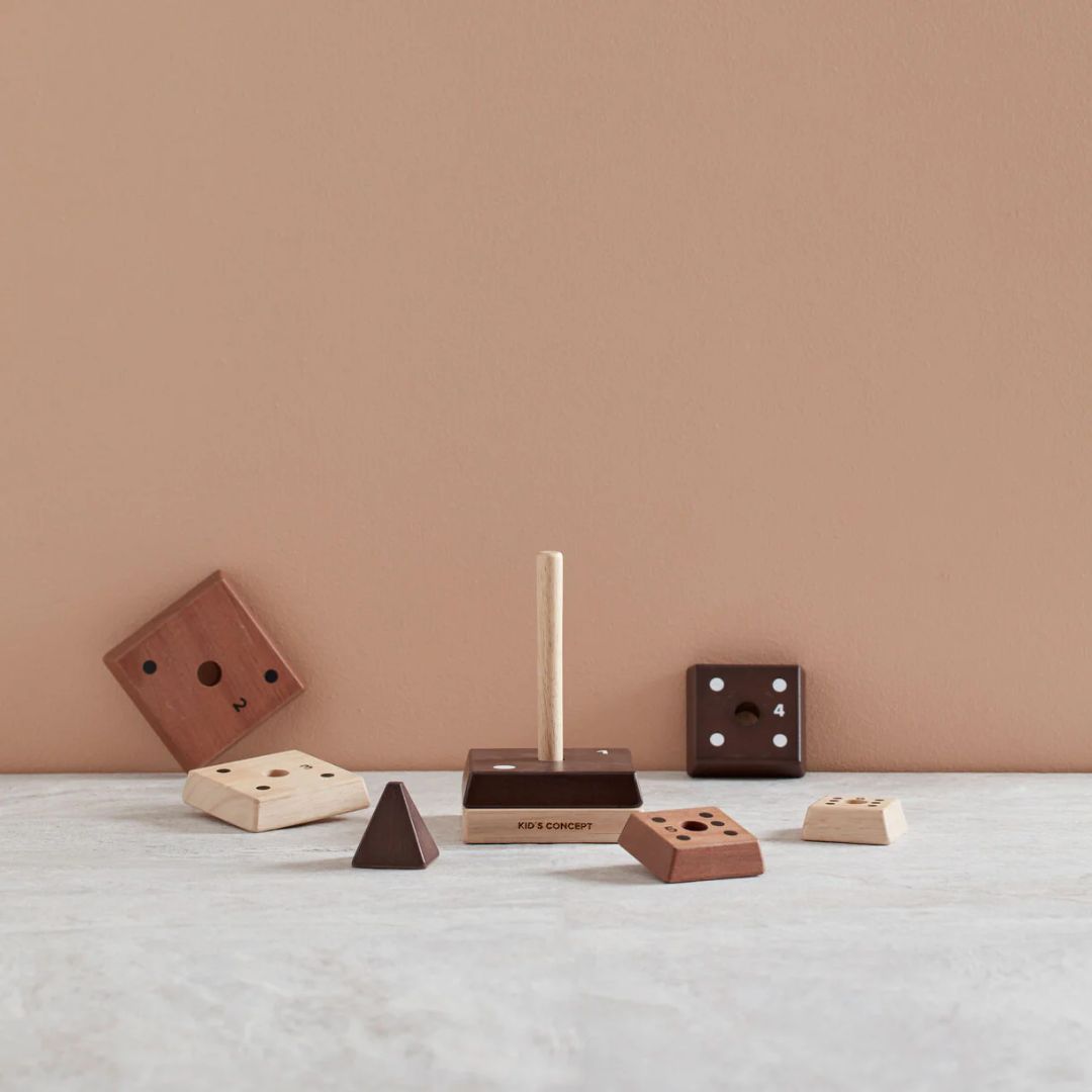 Kids Concept Plocktorn pyramidi luonnollinen NEO