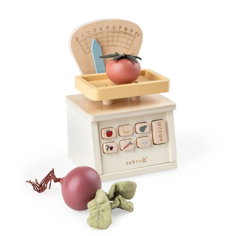 Sebra leikkivaaka puusta