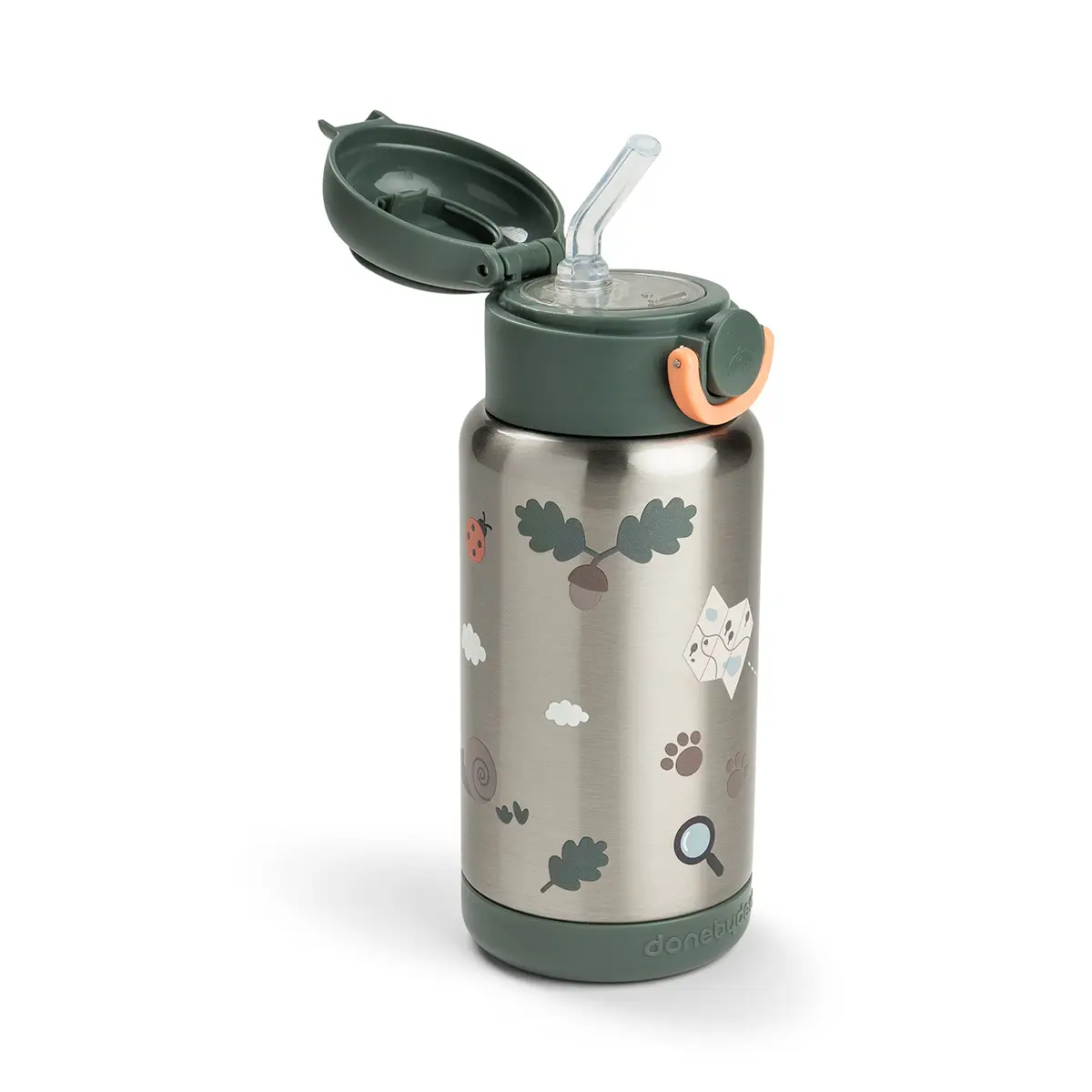 Done by Deer -eristetty pillipullo, Tiny Trails Green, 340 ml