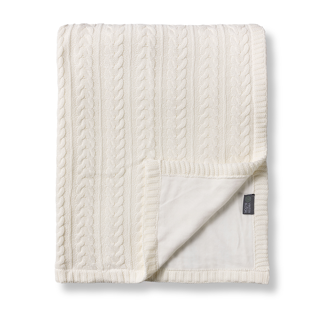 Vinter & Bloom puuvillapeitto Cuddly EKO Lämmin valkoinen