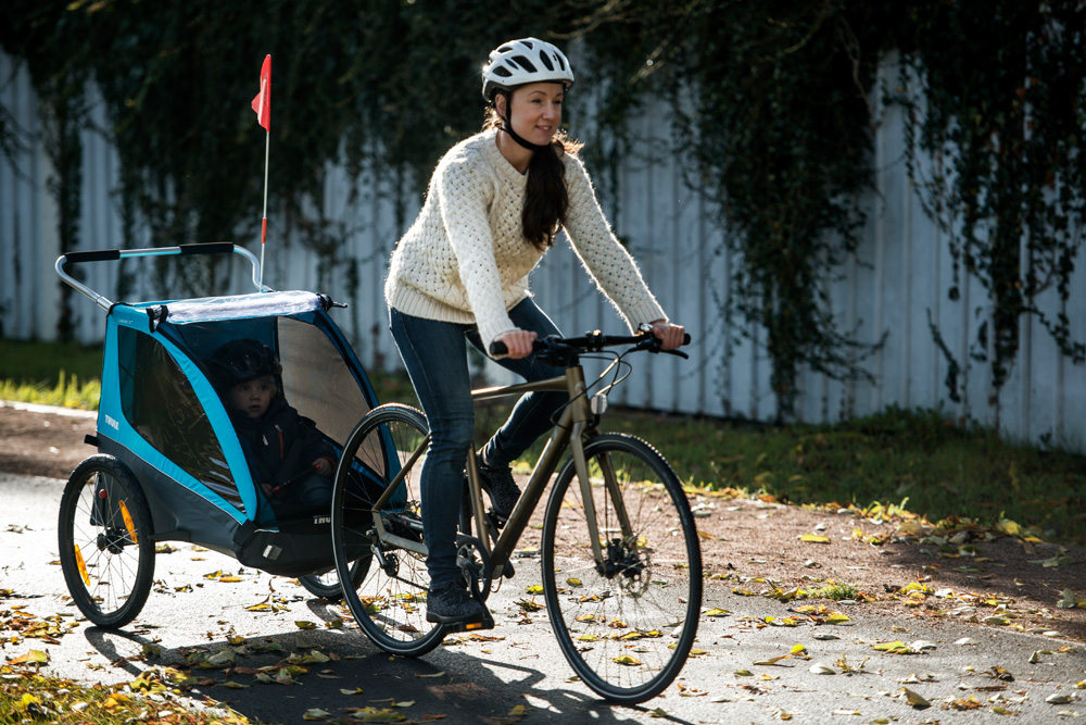 Thule Coaster XT -pyörävaunu+Kärrynpyörävaunu