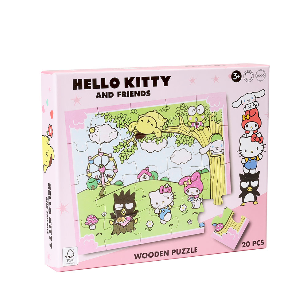 Hello Kitty puinen palapeli 20 palaa