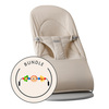 Babybjörn lastenvahti Woven/Jersey Tri Fabric, vaalea beige leikkikehällä