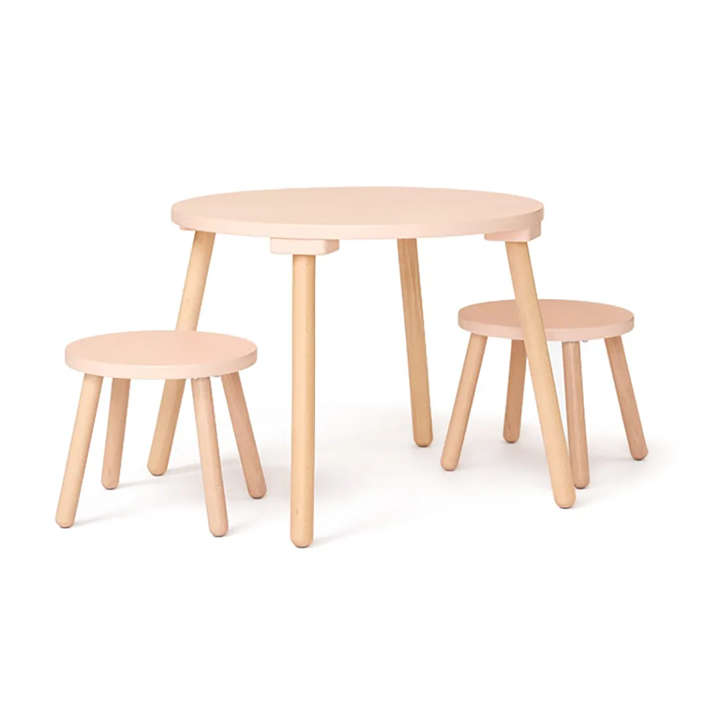Kids Concept Pöytä ja jakkarat aprikoosi