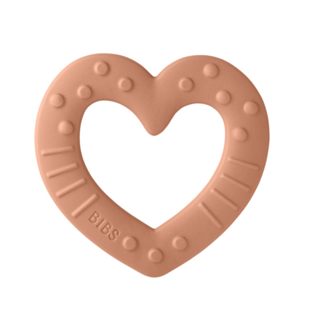 BIBS Heart Peach hammaslääkerengas