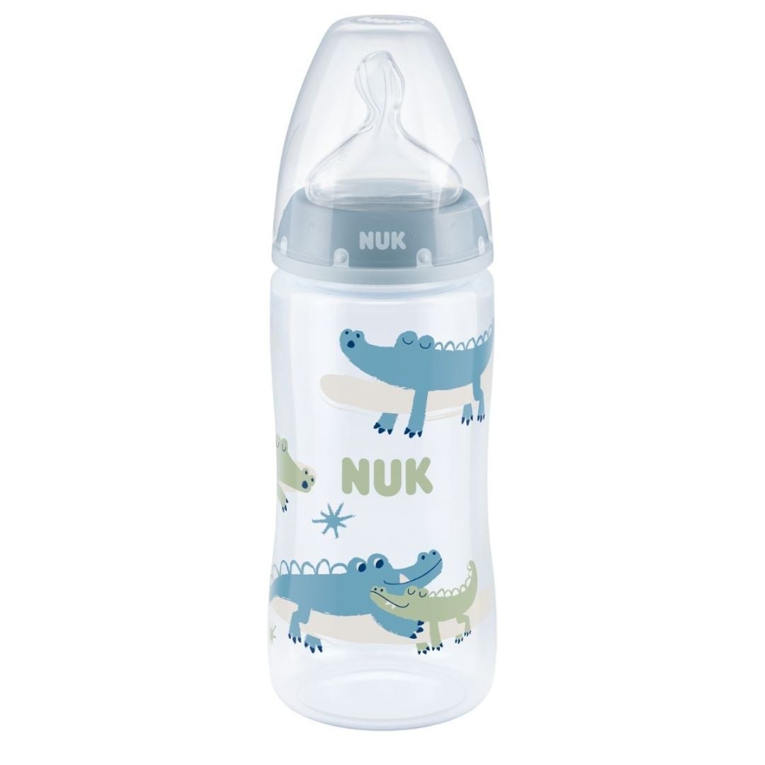 NUK First Choice+ tuttipullo Flow Control 300 ml sininen
