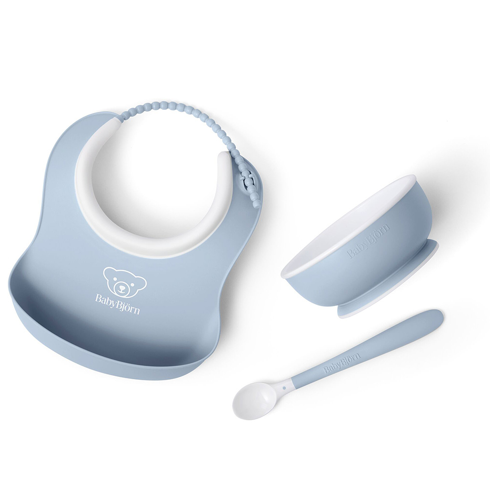 Babybjörn lasten illallissarja 3 kpl Powder Blue