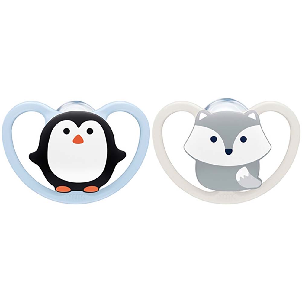 NUK-nukke 0-6m Space Blue/White (sininen/valkoinen)