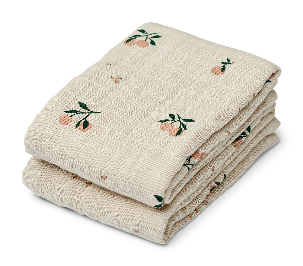  Liewood Lewis musliinihuovat 2-p Persikka/merenkuoren sekoitus