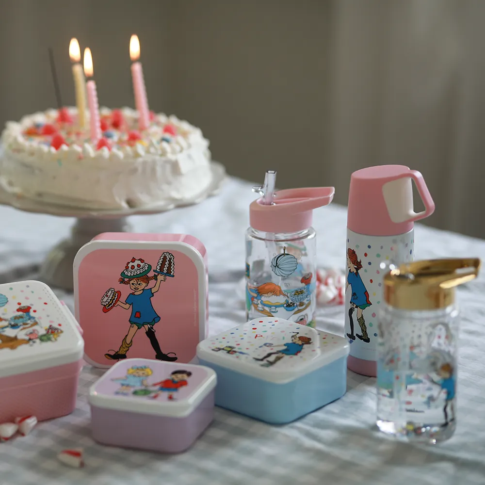 Rätt Start Pippi syntymäpäivä Muovinen vesipullo kulta