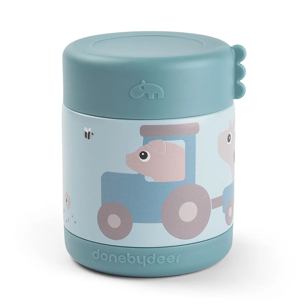 Done by Deer ruokatermos Tiny Farm Blue 300 ml