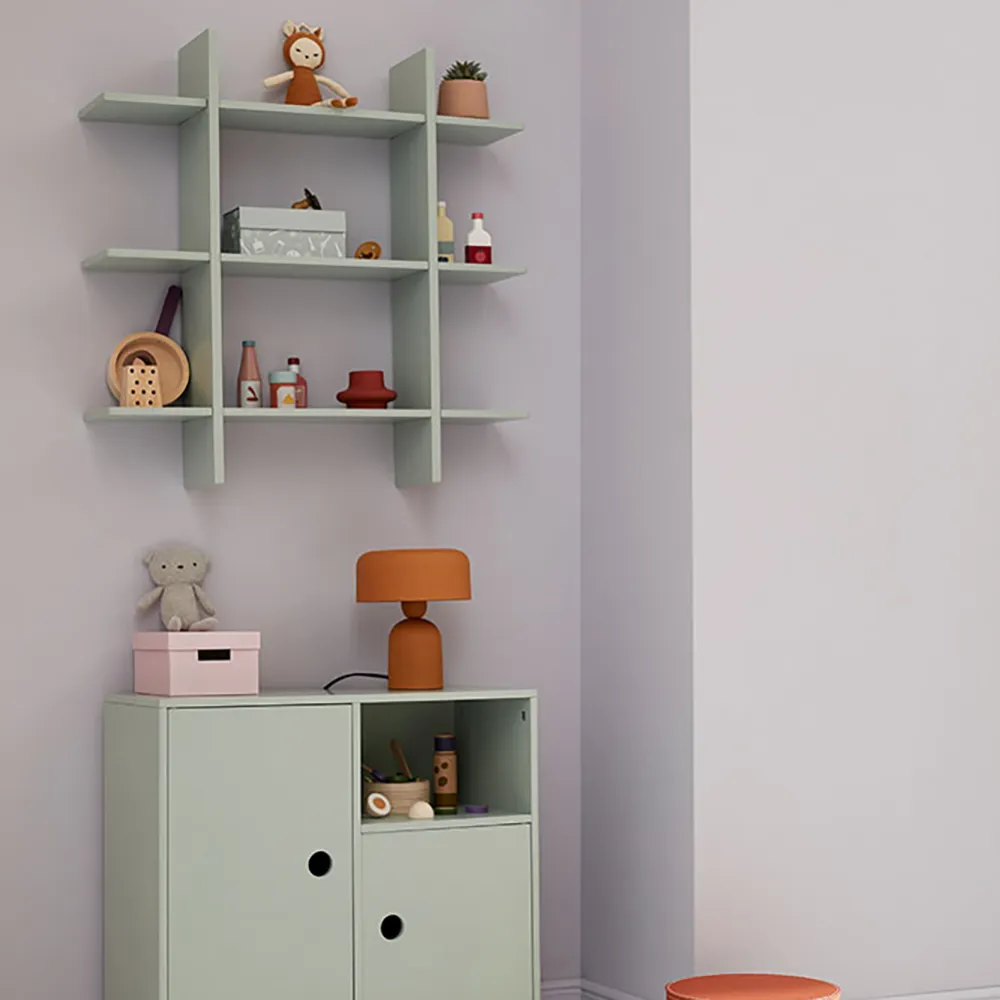 Kids Concept Seinähylly 3 tasoa vaaleanvihreä STAR