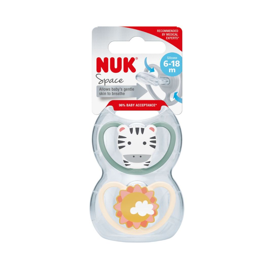 NUK tutti 6-18m Space Zebra