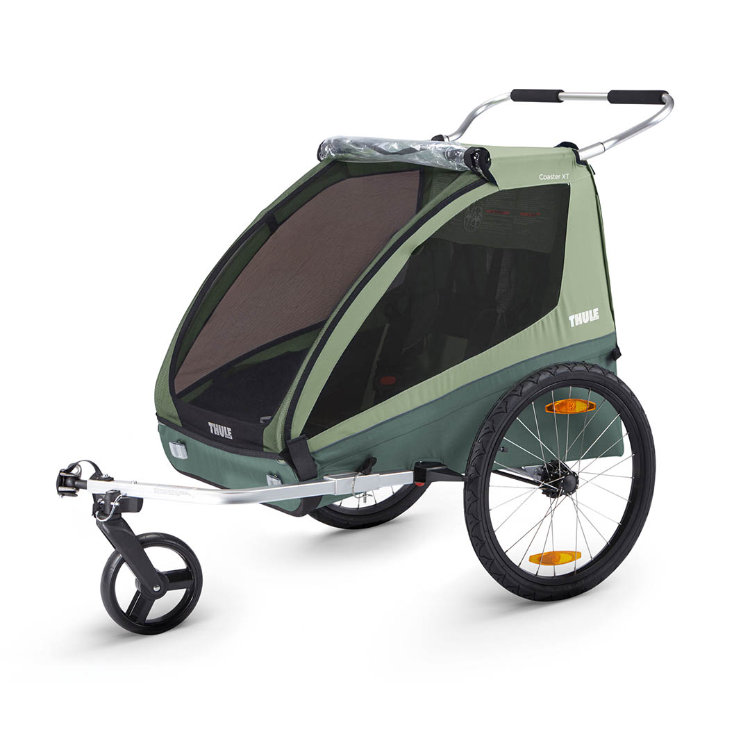 Thule Coaster 2 XT polkupyörän rattaat Mallard Green -vihreä