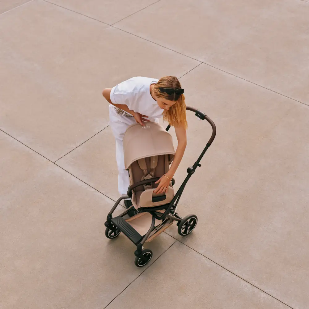 Cybex EEZY S TWIST -rattaat + 2 TPE-turvaistuinta, Almond Beige