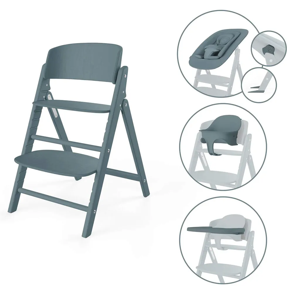 Cybex Click & Fold Ruokailutuoli 4-in-1 Stone Blue