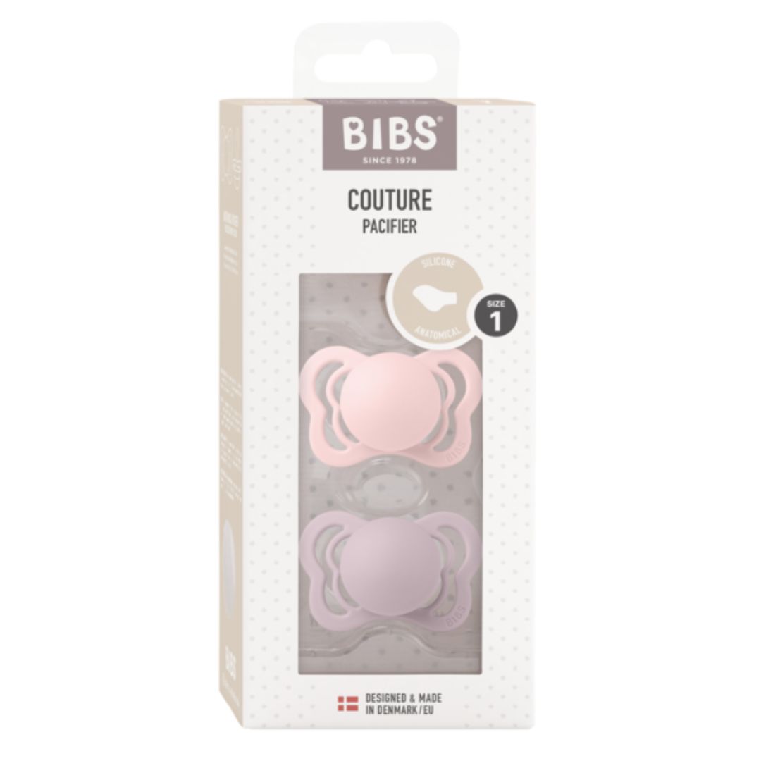BIBS nukke Couture 2-pack silikoni 0-6m Blossom / Dusky Lilac