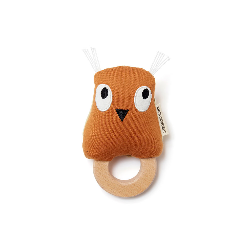 Kids Concept Rattle pöllö ruoste EDVIN