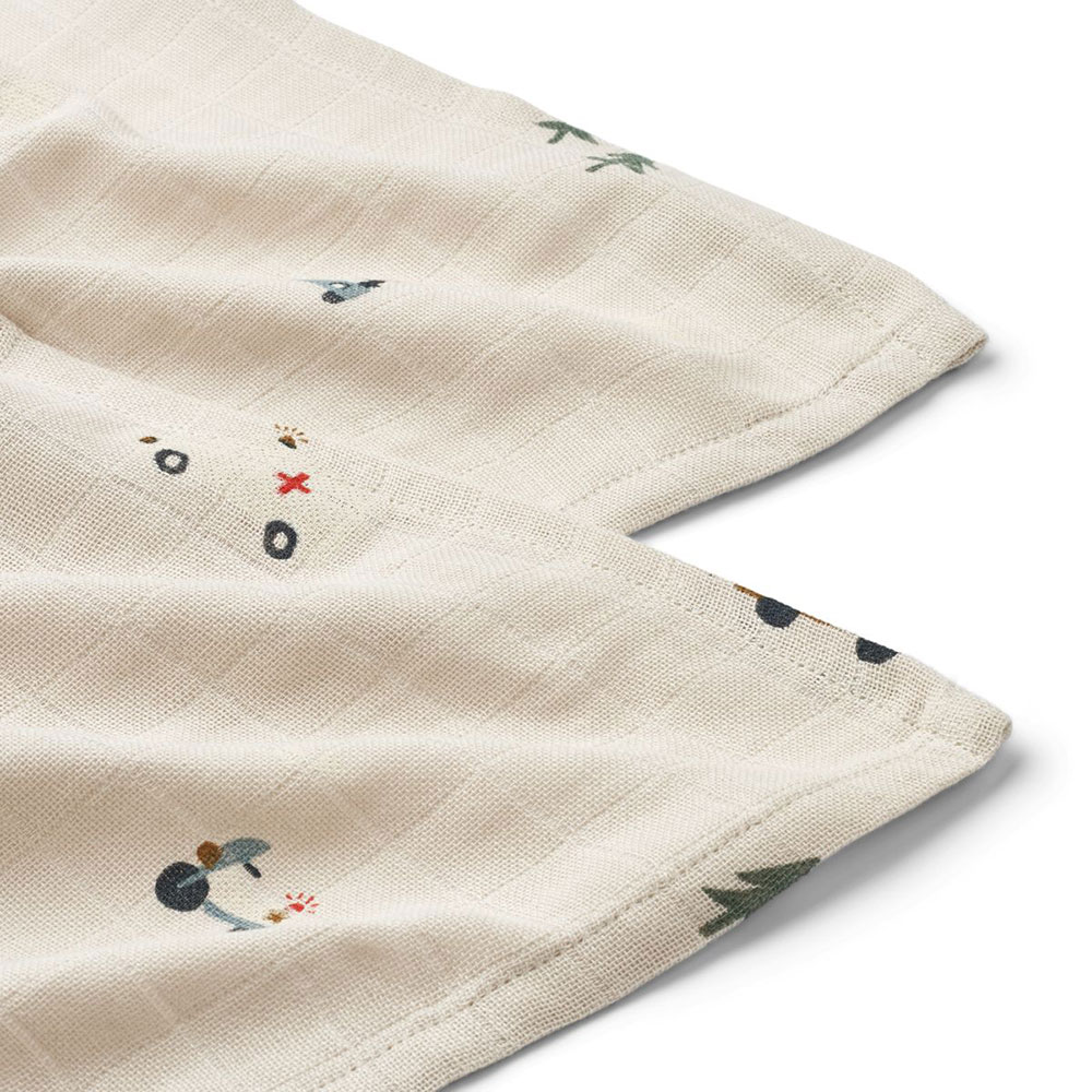 Liewood Lewis musliinihuovat 2-pack Hätäajoneuvo / Sandy