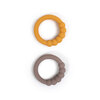 Filibabba Silikoni Teether 2-pack Lämmin harmaa/hunaja kultainen