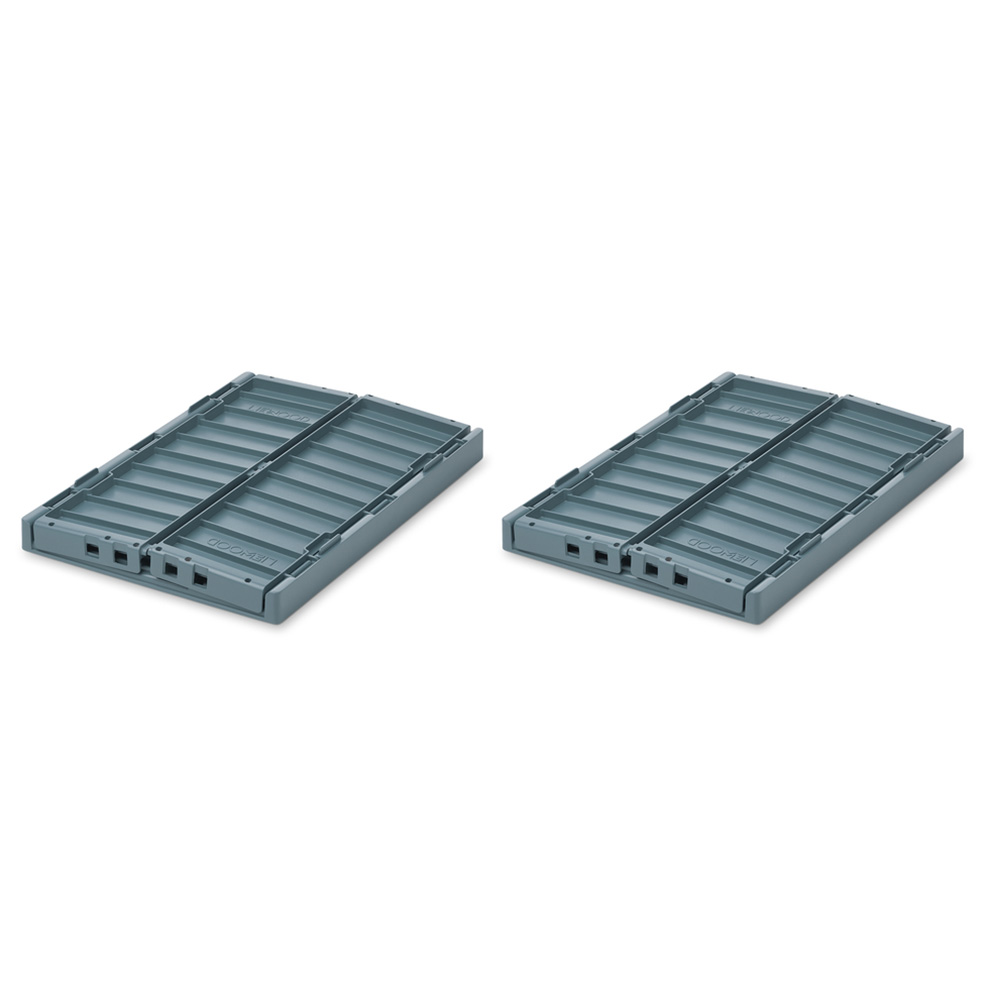 Liewood Weston säilytyslaatikko M 2-pack Whale blue 7130