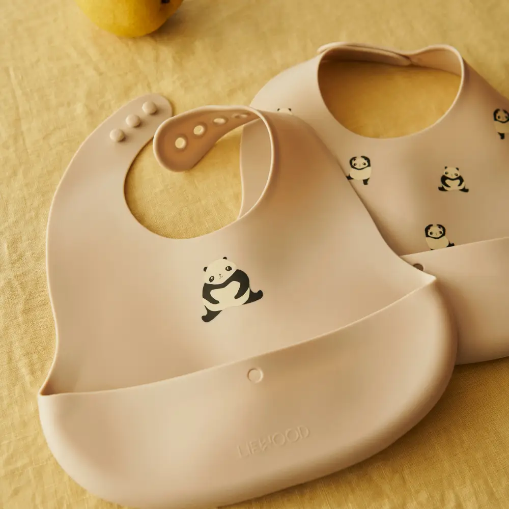 Liewood Ember  Ruokalappu 2 kpl -pakkaus Panda / Sandy 