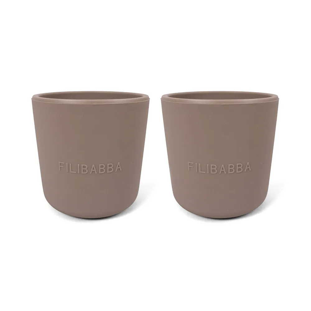 Filibabba Silikonimuki 2-pack - lämmin harmaa