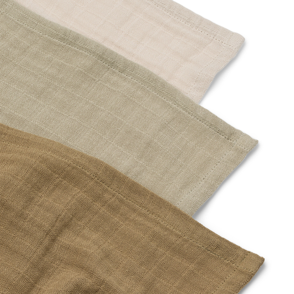 Liewood Lewis Muslin Cloth 3-Pack Sandy mix