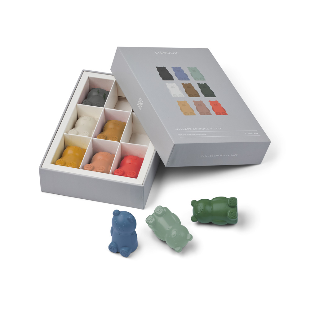 Liewood Wallace Crayons 9-Pack Yellow täyteläinen monisekoitus