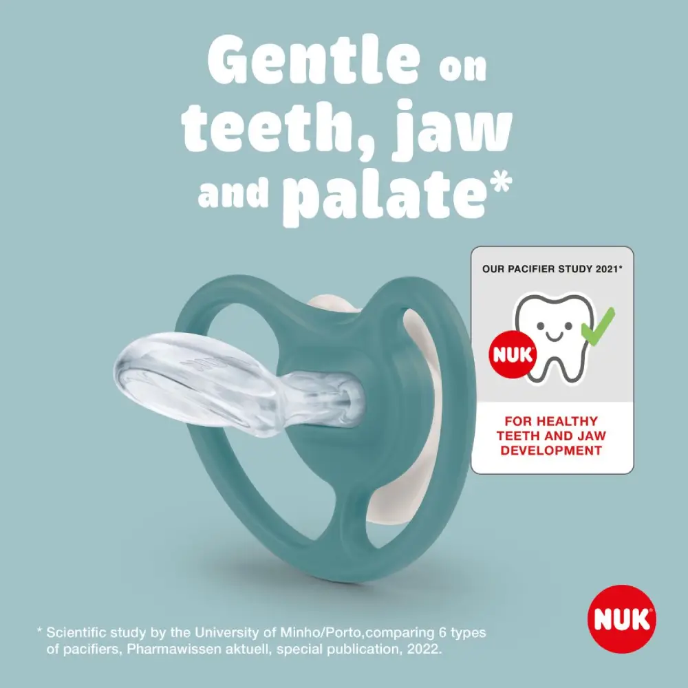 NUK Space silikonitutti Mikki Hiiri Harmaa/Valkoinen 0-6 kk