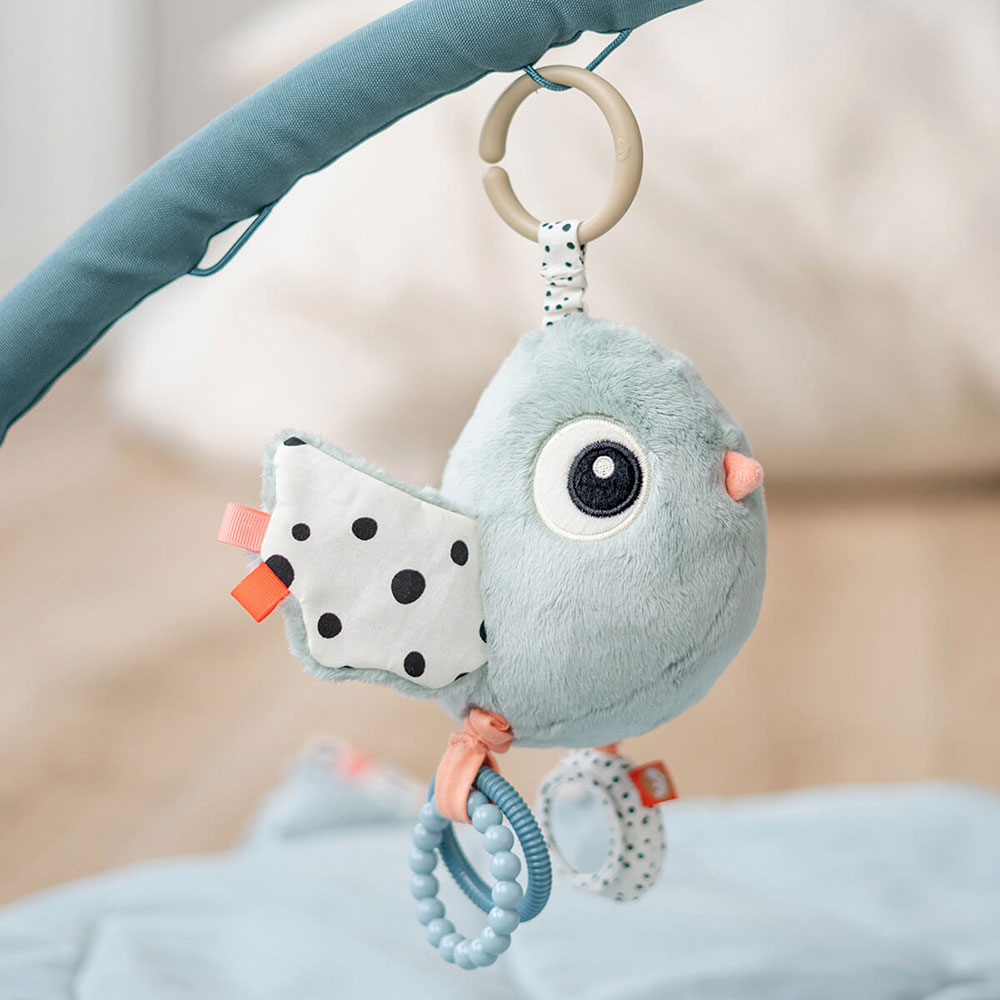 Done by Deer aktiviteettilelu lastenvaunujen ripustin Birdee Blue