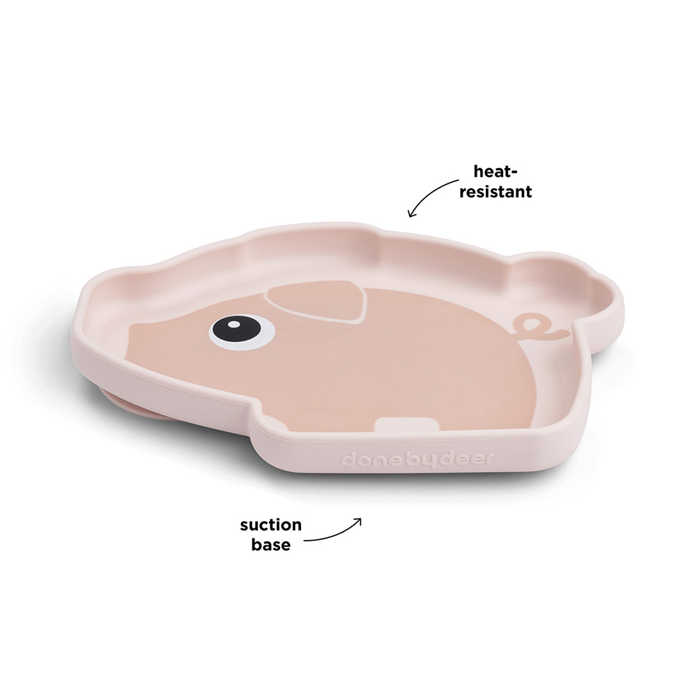 Done by Deer silikoninen välipalalautanen Pigee Powder