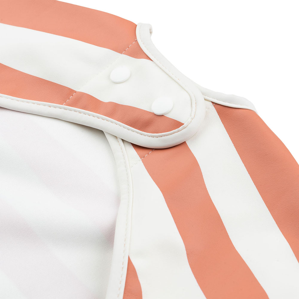 Done by Deer ruokalappu hihoilla Stripes Papaya