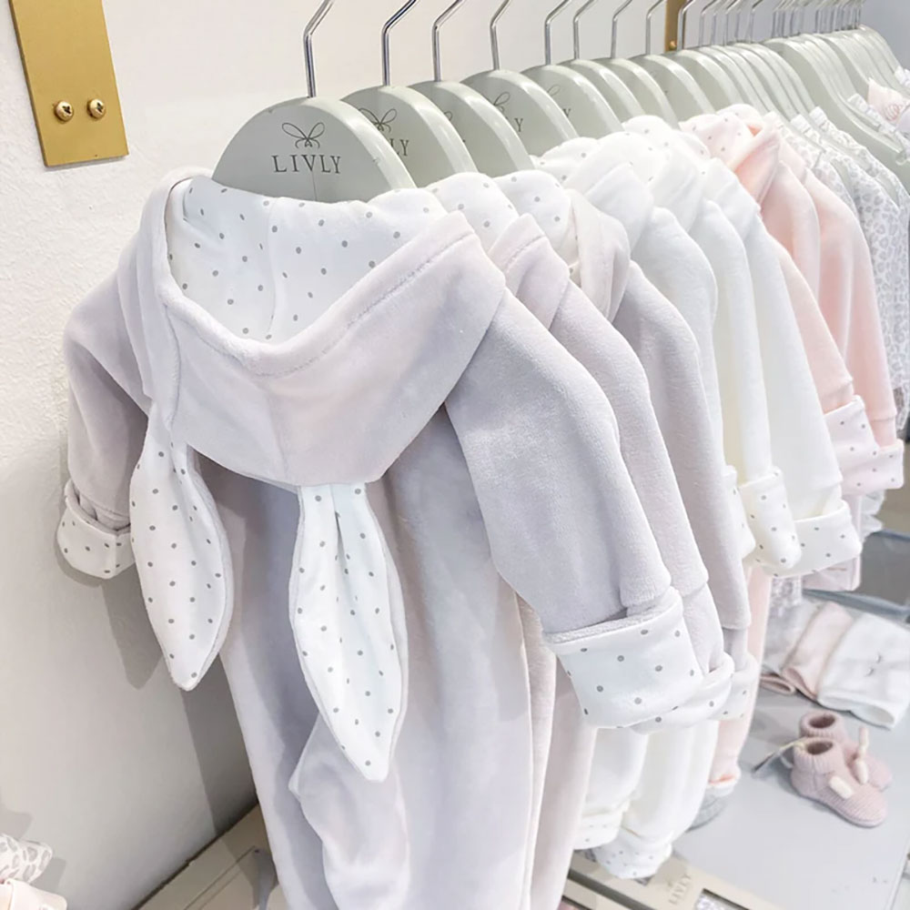 Livly Bunny Overall Newborn Grey