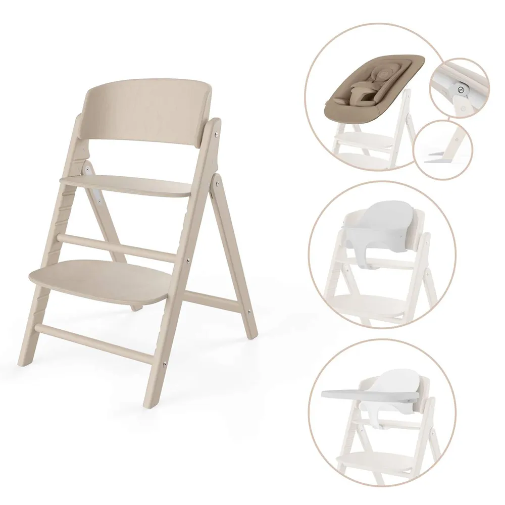 Cybex Click & Fold Ruokailutuoli 4-in-1 All Natural