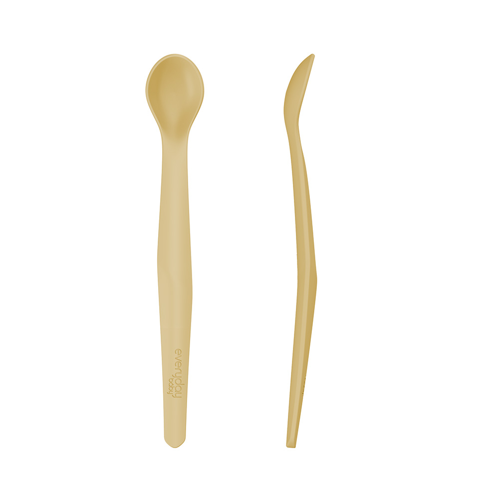 Everyday Baby silikonilusikka 2-pakkaus Soft Yellow