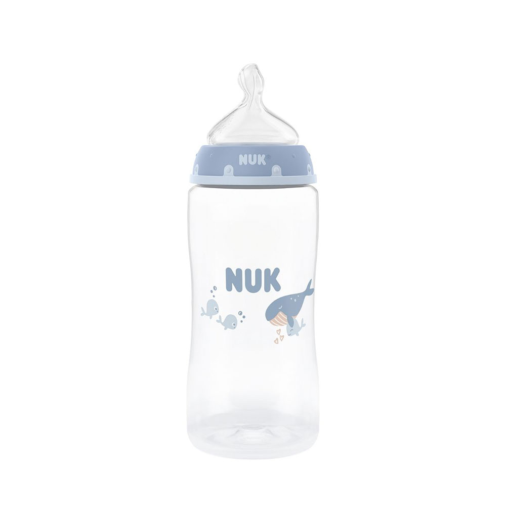 NUK First Choice Tuttipullo 300 ml Whale 3 kk+