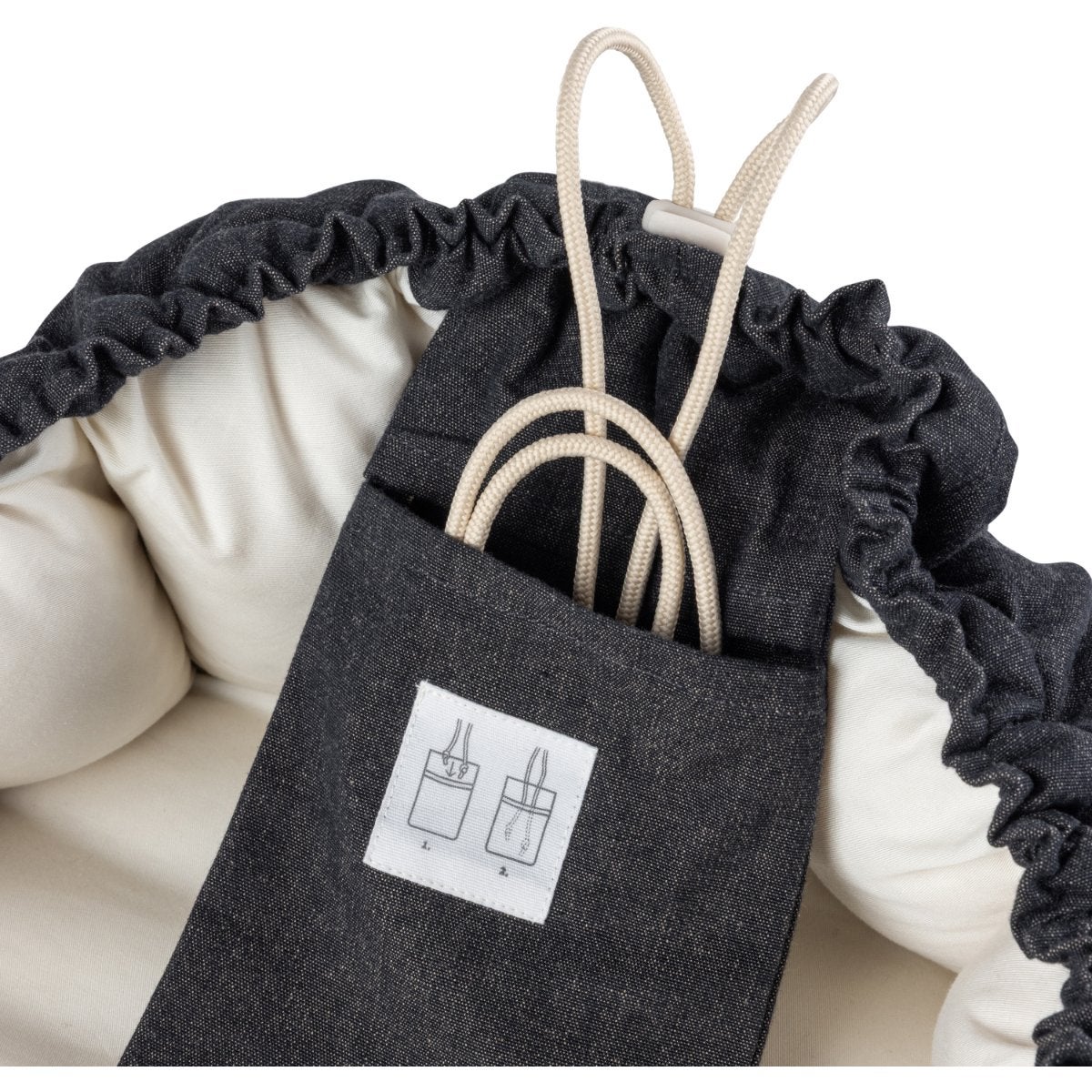 Sebra Vauvanpesä 3-in-1 kuomulla dark grey melange