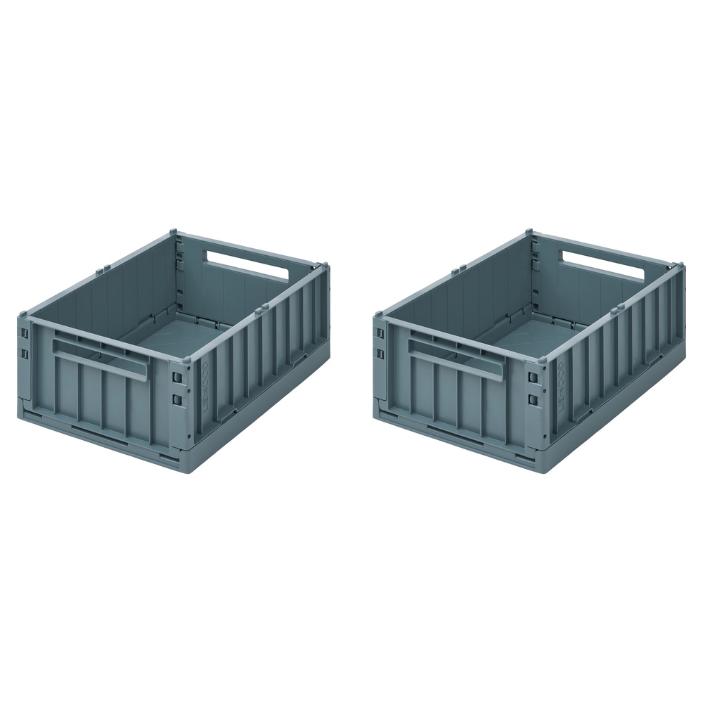 Liewood Weston säilytyslaatikko M 2-pack Whale blue 7130