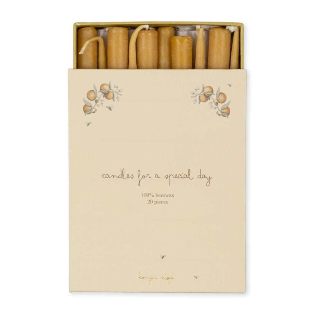 Konges Sløjd 20 Pack Birthday Train Candles Nature-One Size