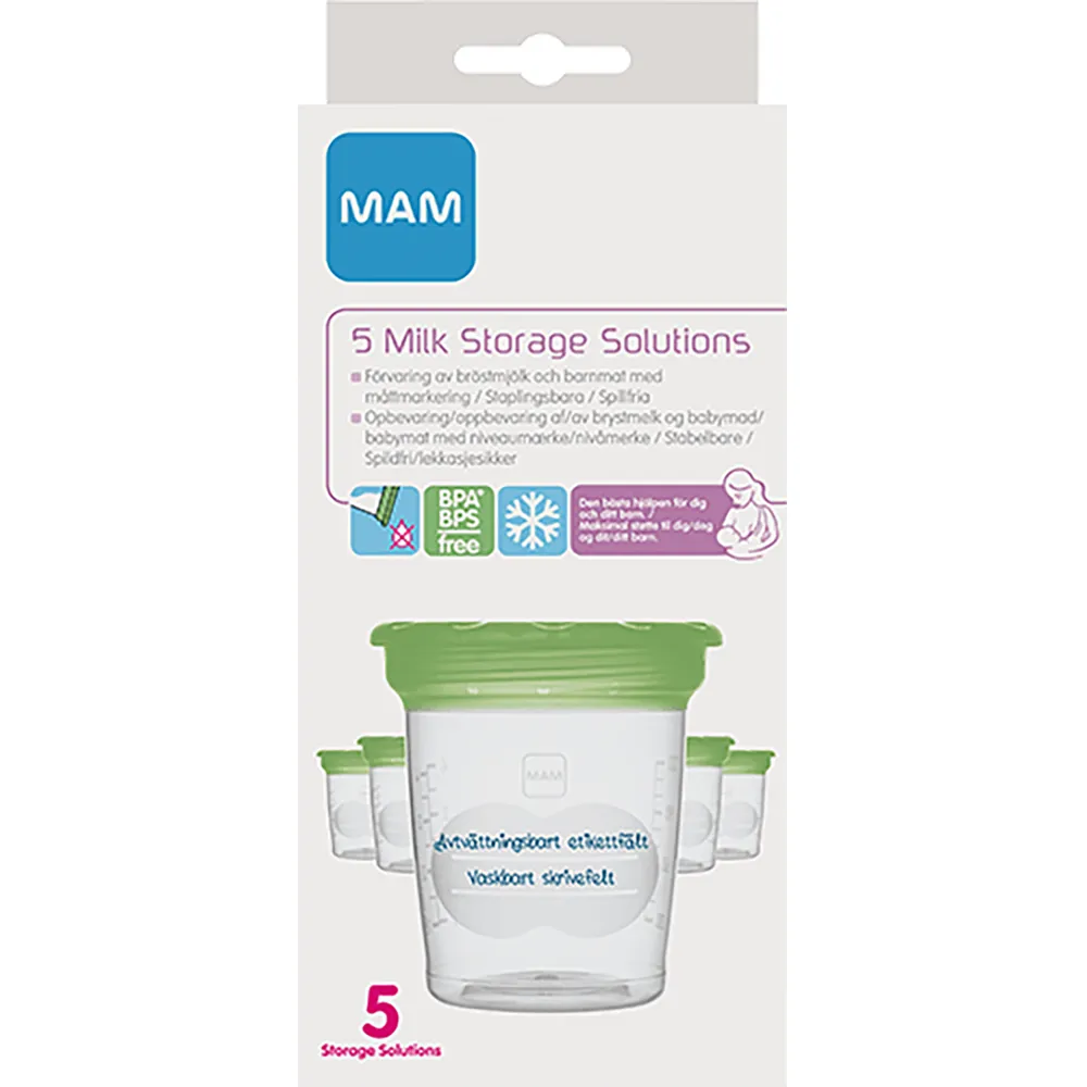 MAM Milk Storage Solution 5 kpl vihreä