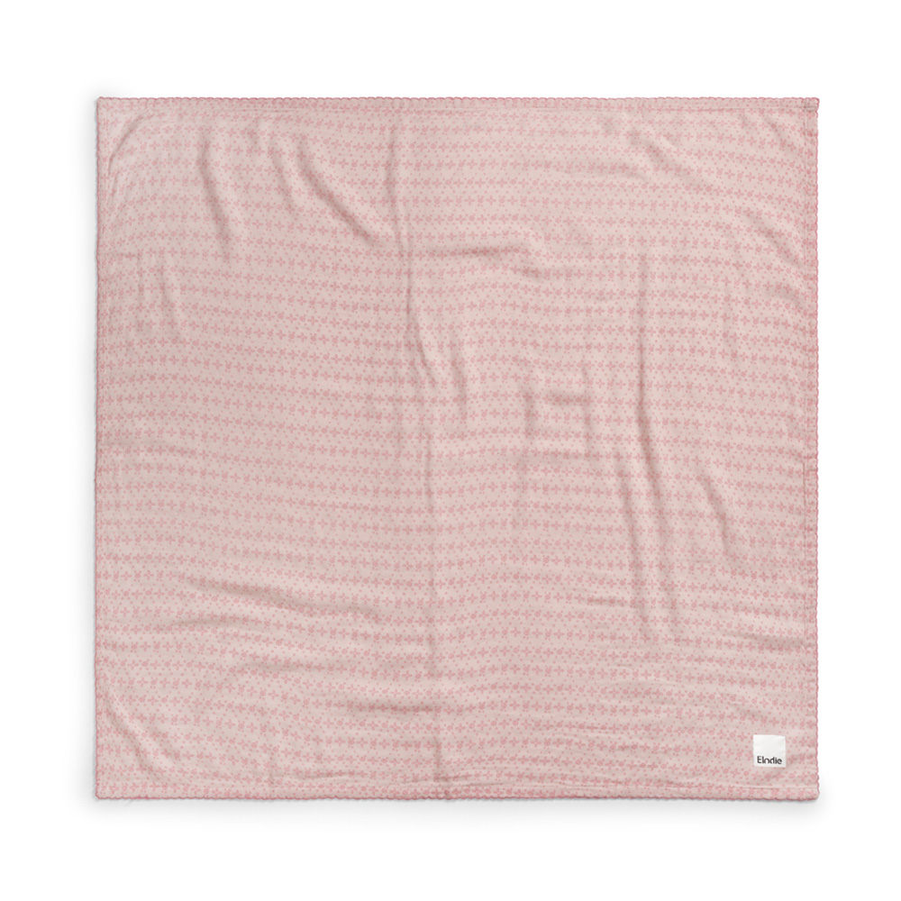 Elodie Bamboo Muslin  viltti Embroidery- Anglaise Pink