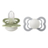BIBS Supreme 2 PACK silikoni koko 2 Sage GLOW/Cloud GLOW