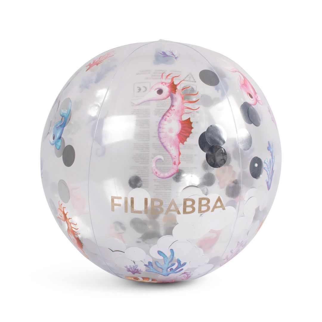 Filibabba Kylpyläpallo Alfie - Sateenkaariglitteri-konfetti
