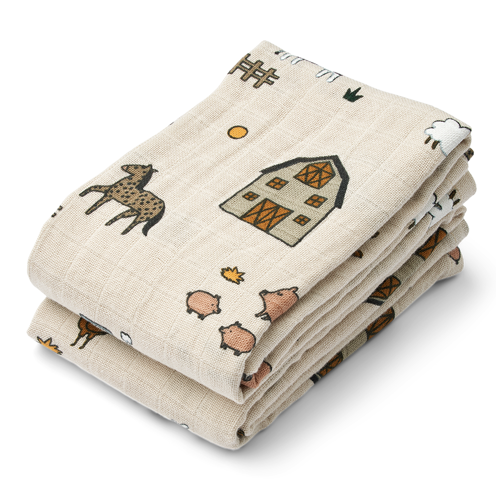  Liewood Lewis musliinikangas 2 kpl Farm / Sandy