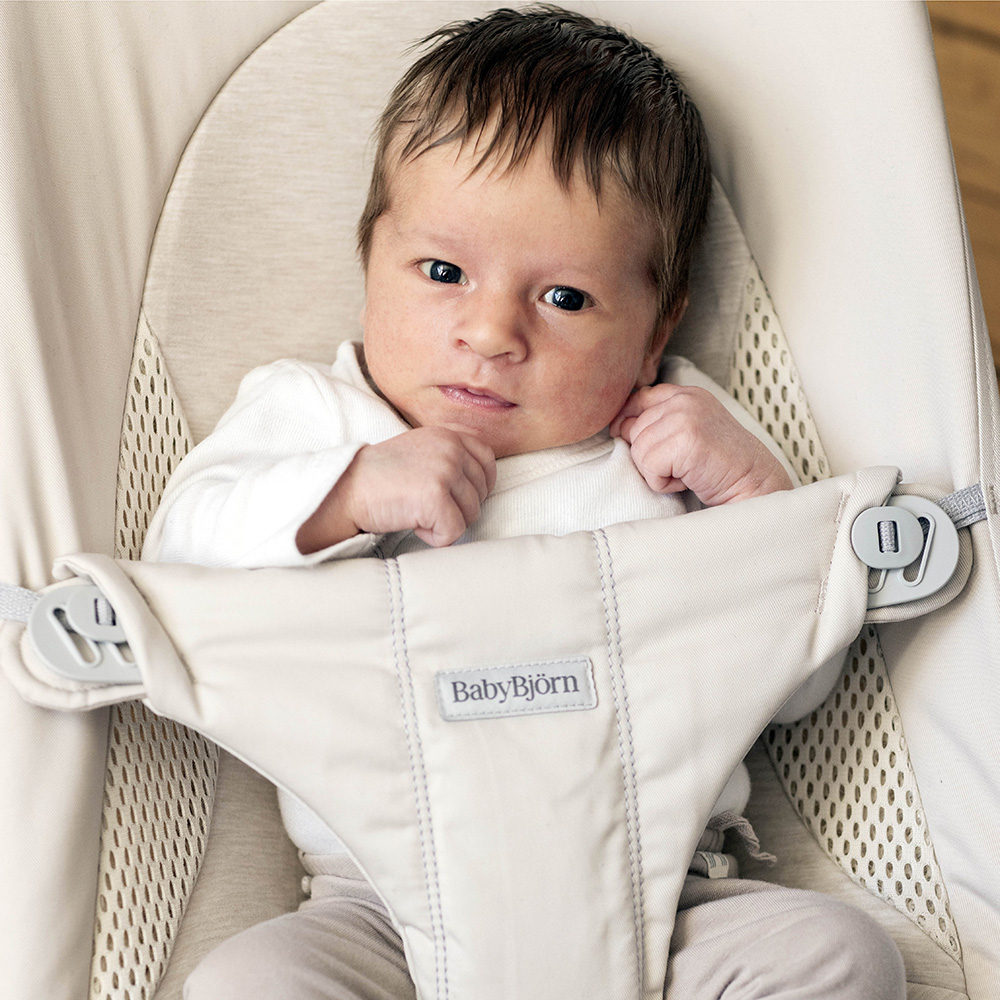 BabyBjörn lapsenvahti Pehmeä vaalea beige kudottu/jersey