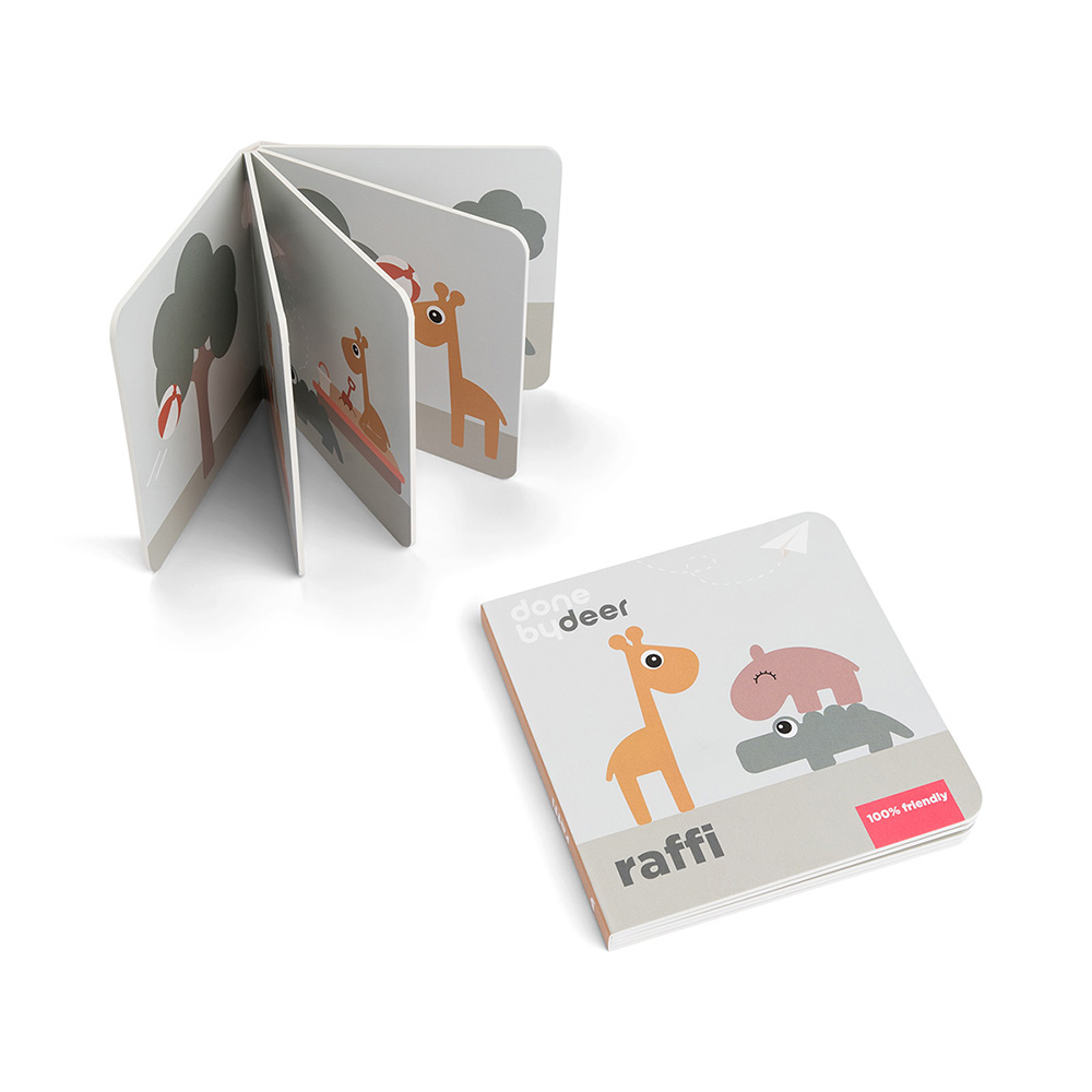 Done by Deer Board book Ystävyys Raffi Colour mix