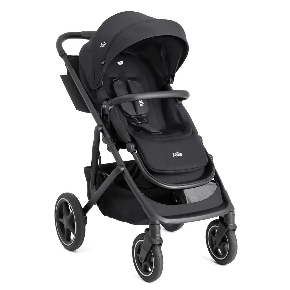 Joie Elara W/ RCO -rattaat adaptereilla ja hoitolaukulla, Raven