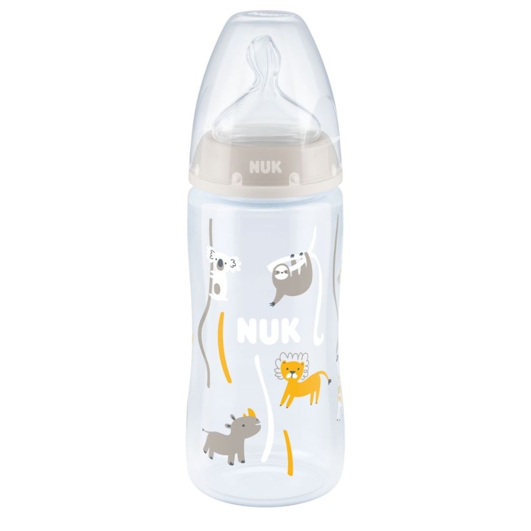 NUK First Choice+ Flow Control tuttipullo 300 ml Beige
